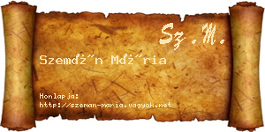 Szemán Mária névjegykártya